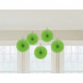 Dekorační rozeta zelená 15 cm - 5 ks