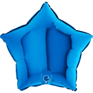Foliový balonek hvězda modrá 46 cm