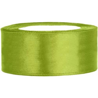 Saténová stuha limetková 25 mm x 25 m