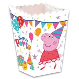Krabičky na popcorn Peppa Pig party 12 ks