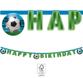 Party banner fotbal Happy Birthday