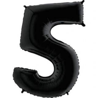 Foliová číslice - černá 5 - 102 cm