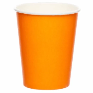 Papírové kelímky oranžové 8 ks