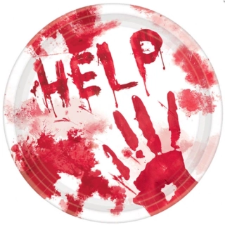 Papírové talíře Halloween Help 23 cm - 8 ks - EKO