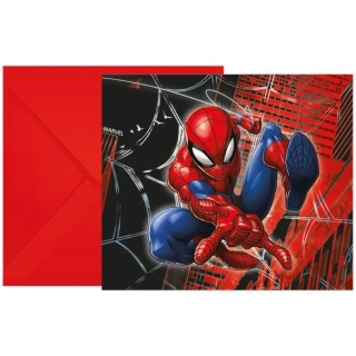 Pozvánky a obálky Spiderman - World of Web 6 ks