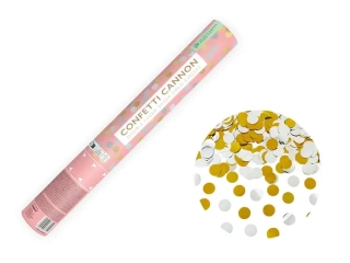 Vystřelovací konfety zlatá a stříbrná kolečka 40 cm