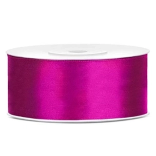 Saténová stuha fuchsia 25 mm x 25 m