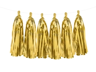 Girlanda střapce zlaté - 150 cm