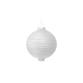 Lampion se světýlkem 20 cm bílý