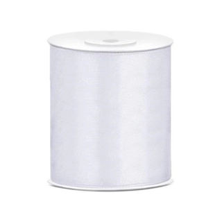 Saténová stuha bílá 10 cm x 25 m