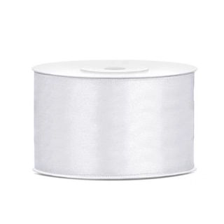 Saténová stuha bílá 38 mm x 25 m