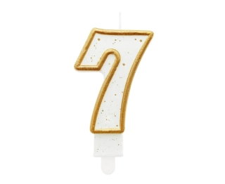 Svíčka narozeninová číslice 7 zlatá