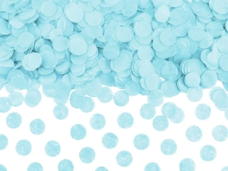 Papírové konfety kolečka světle modré 15 g