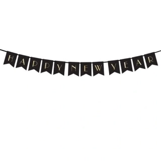 Party nápis vlaječky Happy New Year 170 cm
