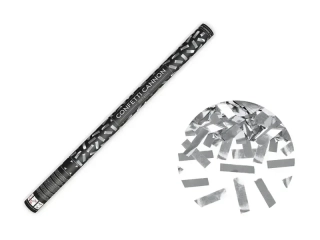 Vystřelovací konfety stříbrné 80 cm