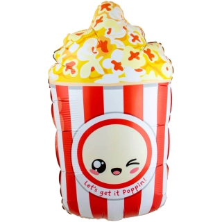 Fóliový balonek roztomilý popcorn 37 x 60 cm