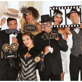 Jumbo rekvizity do fotokoutku Hollywood 12 ks