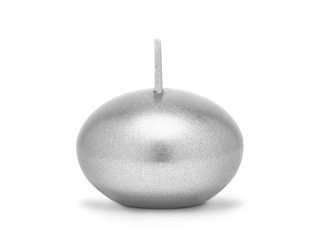 Svíčka plovoucí metalická stříbrná 4 cm