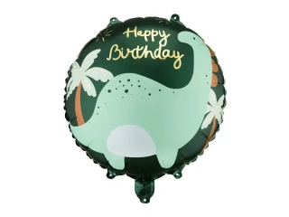 Fóliový balonek Happy Birthday brontosaurus 35 × 35 cm