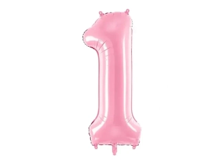 Foliová číslice - růžová 1 - 86 cm