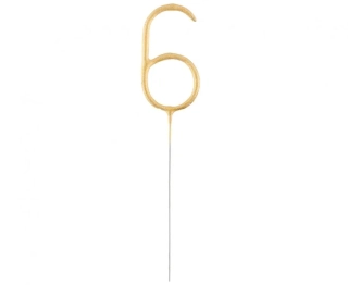 Ozdoba na dort - prskavka číslice 6