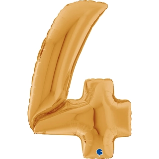 Foliová číslice - zlatá 4 - 163 cm