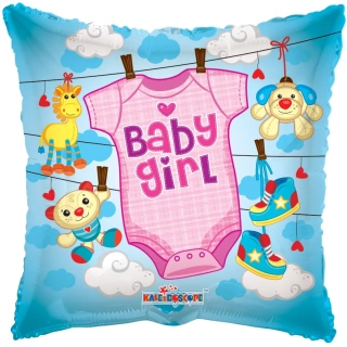 Foliový balonek pillow obleček - holka 46 cm