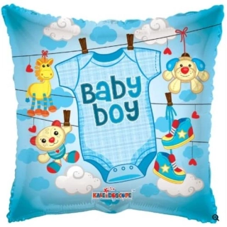 Foliový balonek pillow obleček - kluk 46 cm