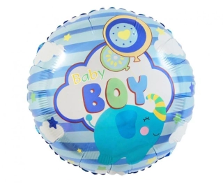 Foliový balonek sloník Baby boy 45cm