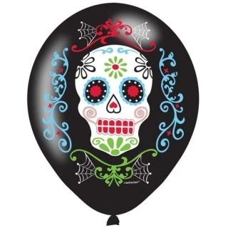 Latexové balonky Halloween - Day of the dead 6 ks
