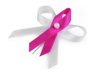 Svatební vývazek tmavě růžovo-bílý