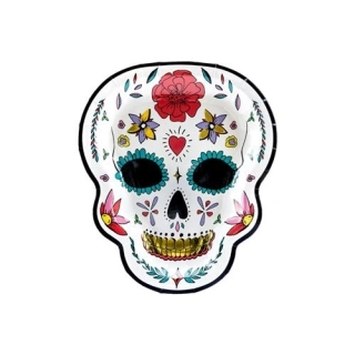 Papírové talíře Dia de los Muertos 19 x 23 cm – 6 ks