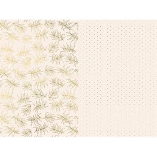 Balící papír růžový tečky a listy 70 x 200 cm - 2 ks