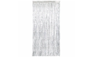 Stříbrný party závěs 100 x 200 cm