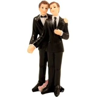 Svatební figurky na dort - gay couple 11 cm