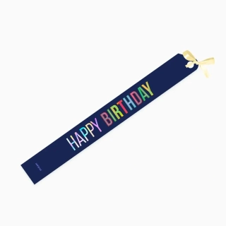 Narozeninová šerpa Happy Birthday Tmavě modrá