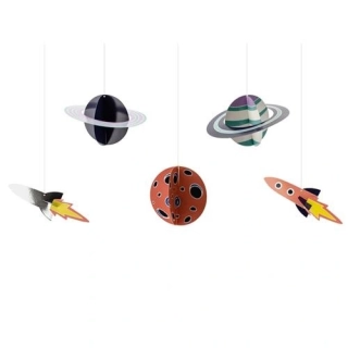 Závěsná dekorace Space 5 ks