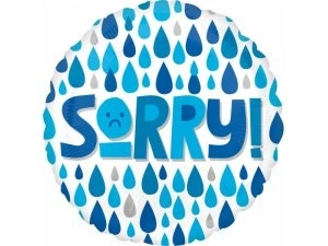 Foliový balonek kapky - Sorry 43 cm