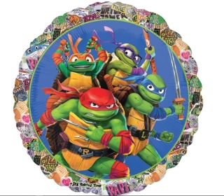 Fóliový balonek Želvy Ninja kulatý 43 cm