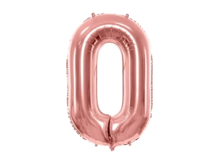 Foliová číslice - rose gold 0 - 86 cm