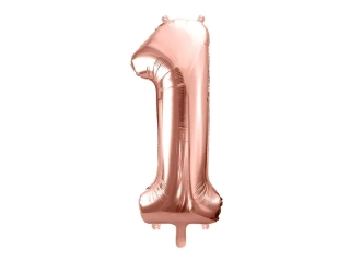 Foliová číslice - rose gold 1 - 86 cm