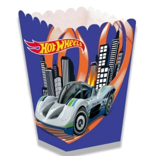 Papírové krabičky na popcorn Hot Wheels 12 ks