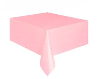 Plastový party ubrus světle růžový 137 x 274 cm