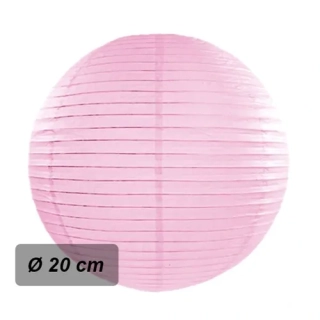Lampion kulatý 20 cm růžový