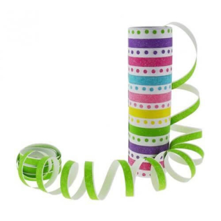 Papírové serpentiny s proužky a puntíky MIX