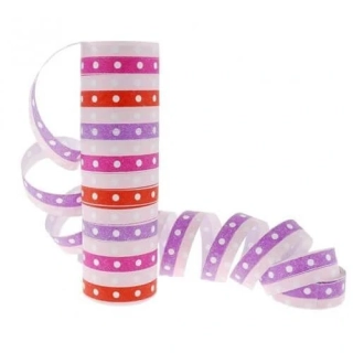 Papírové serpentiny s proužky a puntíky GIRL