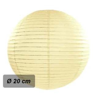 Lampion kulatý 20 cm šampaň