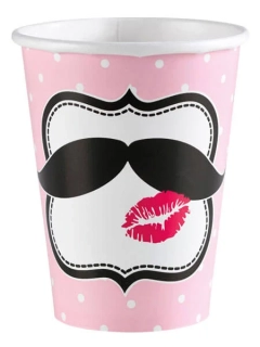 Papírové kelímky Knírky 8ks