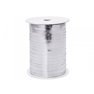 Vázací stuha stříbrná metalická - 225 m