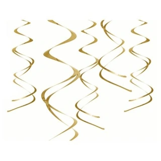 Závěsné spirály zlaté 5 ks